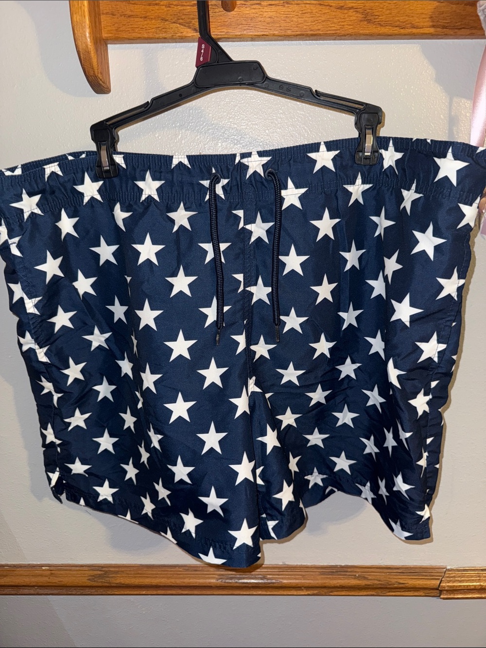 George Navy and White Star Swim Shorts